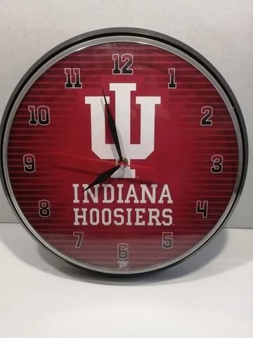 Indiana Hoosiers wincraft sports wall clock Man Cave READ** Cover