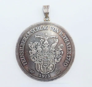 Anhänger Württemberg Feinsilberabschlag 1973 Taler 1740 Bergwerk Christophstal - Bild 1 von 4
