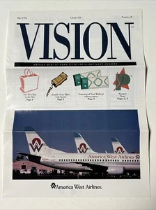 America West Airlines May 1994 Newsletter With Various Adv Inserts - Picture 1 of 3