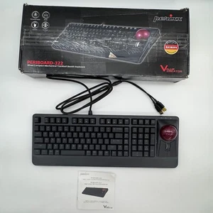 Perixx Periboard-322 Wired Mechanical Trackball Keyboard with 2 Hubs, 2.17 Inch - Picture 1 of 12