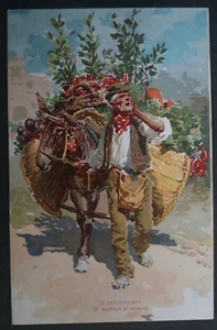 Undated Italy Postcard-The Vegetable Seller Unused  - Bild 1 von 2