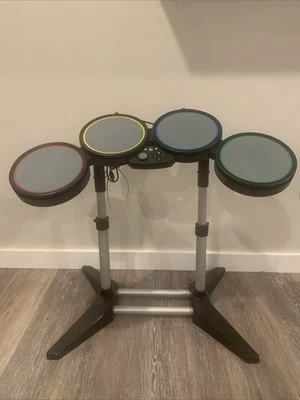 Xbox 360 Rock Band Drum Set W/ Stand No Pedal Harmonix Model 822149 Wired - Image 1 of 4