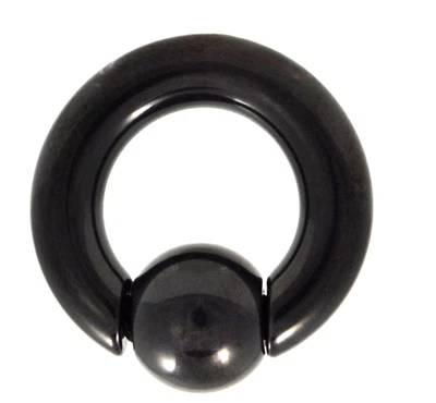 RARE Black 12g - 2g 1/2 0g 00g 5/8 316L Surgical Steel Prince Albert Sexy Gift - Image 1 of 2