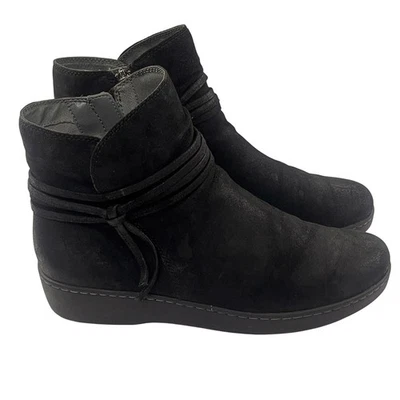 Botas Dansko Evelyn para mujer 41/10.5-11 negras gamuza cuero tobillo cremallera botines Foto 1 de 4