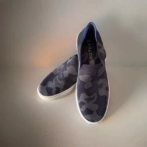 Zapatilla deportiva sin cordones Rothys The Original para mujer talla 8,5 gris azul camuflaje - Imagen 1 de 14