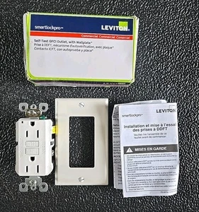 Leviton GFNT1-W Presa Autotest SmartlockPro Slim GFCI Antimanomissione - Foto 1 di 2