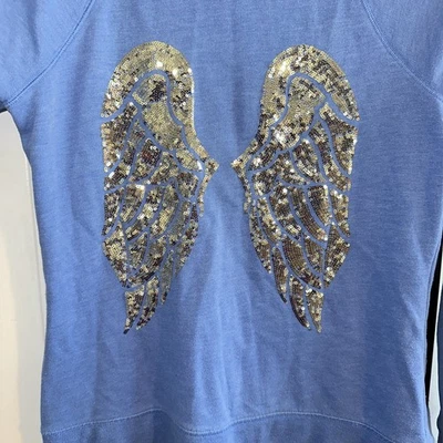 VICTORIA SECRET Angel Lentejuelas Alas Cremallera Púrpura Sudadera con Capucha Bling Talla M Y2K WOW Foto 1 de 4