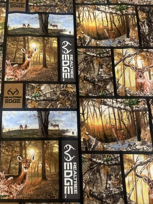 REAL TREE EDGE ANIMALS EDGE Fat Quarter 18”x21” New - Image 1 of 2