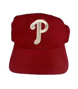 Cappello Berretto Vintage Philadelphia Phillies Snap Back Uomo Rosso Bianco MLB Baseball anni 90 - Foto 1 di 7