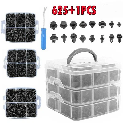 Car Auto Retainer Push Clips & Fasteners Plastic Set for GM Toyota Honda 625Pcs - image 1 of 4