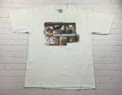 Camiseta Alanis Morissette 1996 Vintage Blanca Doble Cara Winterland - Talla XL Foto 1 de 4