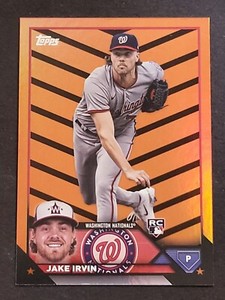  2023 TOPPS UPDATE SERIES BASEBALL ORANGE BLACK ROOKIE CARD JAKE IRVIN  #US224