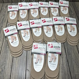42 PAIRS Peds Ladies NUDE Extra Low Cut CUSHION Sz 5-10 No Show Socks - Picture 1 of 4