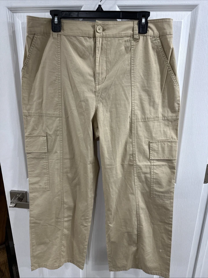 WOMEN'S SOCIAL STANDARD BY SANCTUARY PORTSIDE CARGO CROP PANTS SIZE XXL
