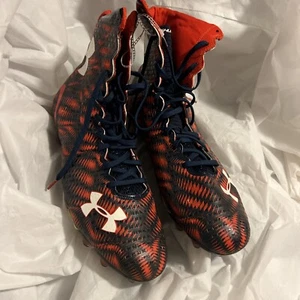 Under Armour Mens 15 UA Highlight MC Cleats Blue Orange 1270423-411 Shoes - Picture 1 of 9