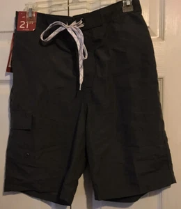 Merona shorts s swim trunks Olive Army green drawstring new - Picture 1 of 3