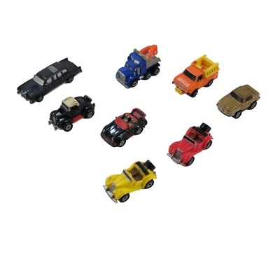 Винтажный микро машины 8 шт лот Galoob Datsun лимузин эвакуатор Porsche больше читать - Изображение 1 из 4