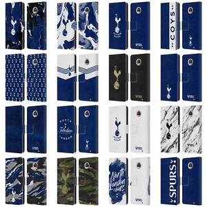 OFFICIAL TOTTENHAM HOTSPUR F.C. BADGE LEATHER BOOK CASE FOR MOTOROLA PHONES - Picture 1 of 22