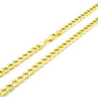 10K Yellow Gold 5.5mm Mens Curb Cuban Italian Link Chain Pendant Necklace 24"