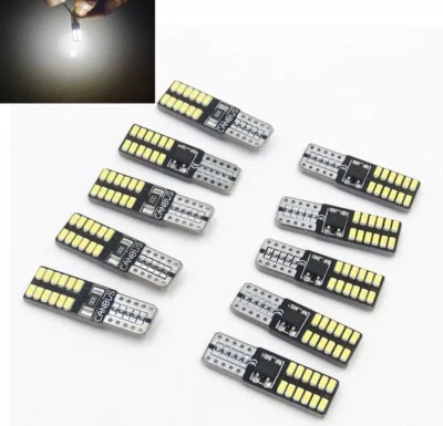 10LED T10 LAMPADE GEL SILICA SMD COB NO ERRORE CAMBUS BIANCO XENON LAMPADINE  5W - Immagine 1 di 3