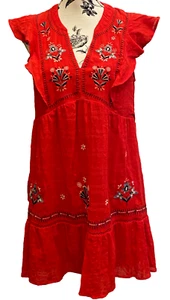 KNOX ROSE red embroidered dress size M - Picture 1 of 8