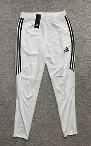 adidas Athleisure Wear Mens Climacool Jogger Zip Pants White Black Size M CF3606 - Picture 1 of 11