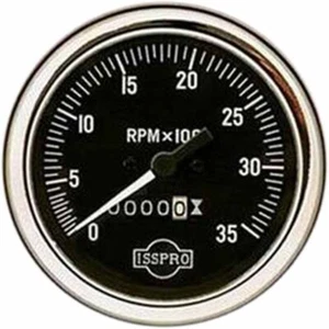 Isspro R85985 - 3.375 Inch Mechanical Tachometer Gauge 3500 RPM W/ Hourmeter - Picture 1 of 1