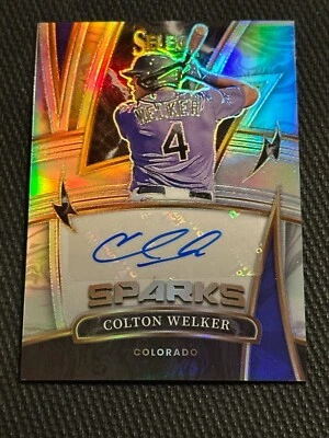 2022 Panini Select COLTON WELKER Sparks Signatures Holo Prizm /99  AUTO RC - Image 1 of 4