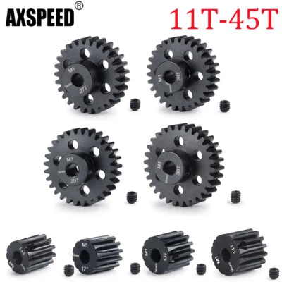 AXSPEED M1 11T-45T Stahl Mod 1 Ritzel Zahnradsatz Für 1/8 1/10 RC Auto 5mm Welle - Bild 1 von 4