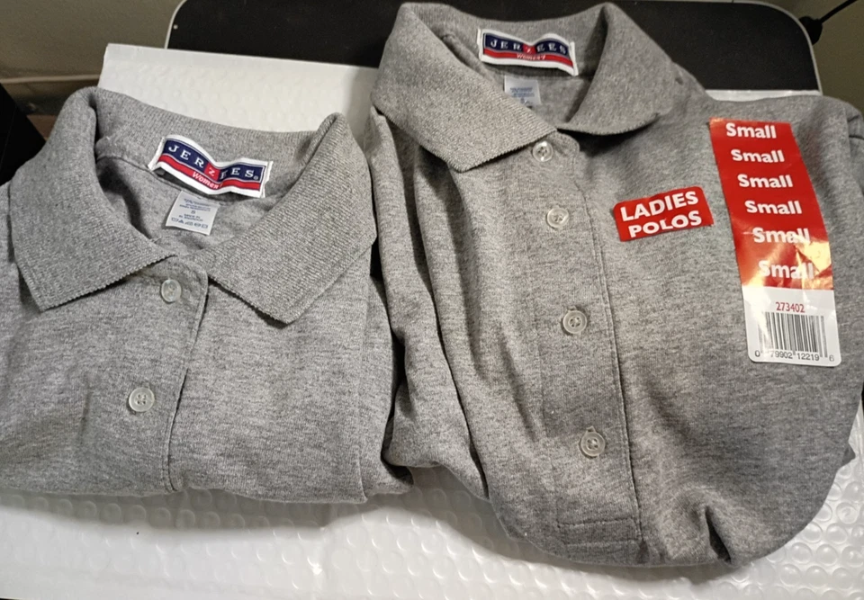 JERZEES Ladies Navy Polo Shirt Med With Tags