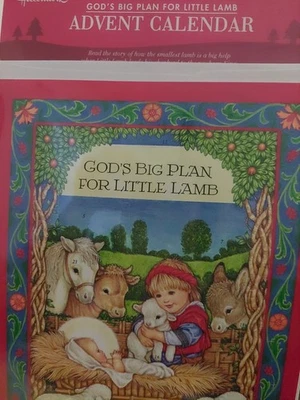 Vintage Hallmark Advent Calendar GOD'S BIG PLAN FOR LITTLE LAMB.  BRAND NEW - Image 1 of 4