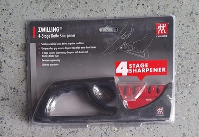 ZWILLING J.A. HENCKELS Zwilling J A Henckels 4 Stage Pull Through Black Knife Sharpener 32602-001 NEW