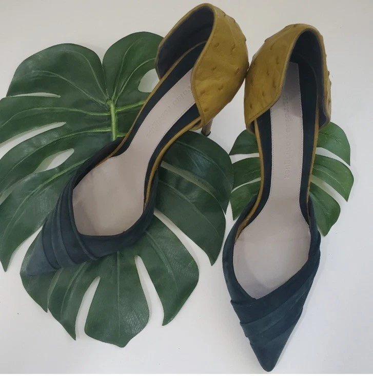 $1000 Narciso Rodriguez Zapatos de salón d'Orsay de gamuza y avestruz Talla 40  Foto 1 de 4
