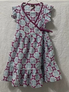 Tea Baby Girl size 4 Morocco Bahia Palace Wrap Ruffle Sleeve Cotton Dress - Picture 1 of 9