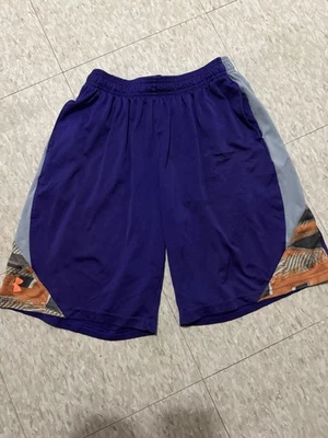 Under Armour Shorts Youth Boys Size YLG Large Purple Athletic Excellent - Image 1 of 3