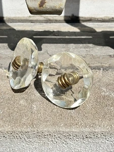2 POMELLI ANNI 40 IN VETRO ITALIAN DESIGN MURANO GLASS HANDLES - Picture 1 of 8