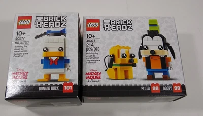 Lego Lote Disney Pato Donald 40377, Goofy y Pluto 40378 Brickheadz NUEVO SELLADO Foto 1 de 4