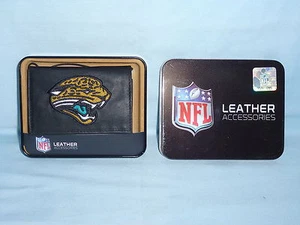 JACKSONVILLE JAGUARS embroidered Leather TriFold Wallet NIB black - Picture 1 of 5