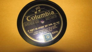PICADILLY PLAYERS COLUMBIA UK 78 RPM RECORD HOT JAZZ 4908 NOTHIN BUT RAIN - Picture 1 of 2