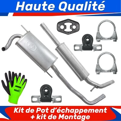 Kit de pot d'échappement pour VW Polo 3 III 6N Hayon 1.0 1.3 1.4 1.6 (1994-2001) - Photo 1/4