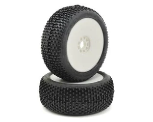 AKA I-Beam 1/8 Buggy Pre-Mounted Tires (2) (White) (Super Soft - Long Wear) - Picture 1 of 3