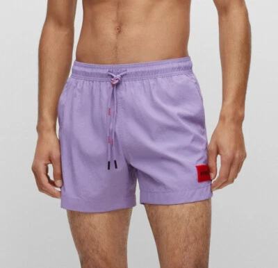 HUGO BOSS Light Purple DOMINICA mens Swim Trunks Beachwear Shorts XL - Image 1 of 4