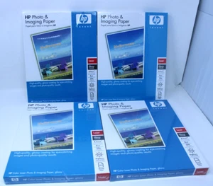 Lot 4 Packs 800 Pages HP Q6545A Glossy Laser Photo Paper 8.5 x 11 32 lb 4 mil - Picture 1 of 7