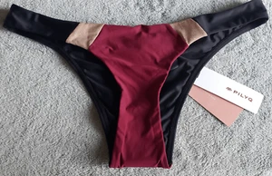 PILYQ VINO COLOR BLOCK TEENY NWT BIKINI BOTTOM SIZE M - Picture 1 of 7