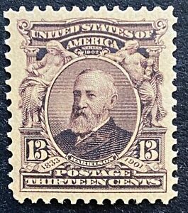 US Stamps, Scott #308 13c 1902 Benjamin Harrison 2020 PSAG Cert GC XF/S 95 M/NH