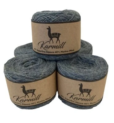 Alpaca Wool 60% Superfine Alpaca 40% Merino Sport Weight Lot of 5 Yale Blue YB - Image 1 of 4