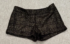 Express Womens Shorts Size 2 Black Gold Tweed NEW NWT - Bild 1 von 6