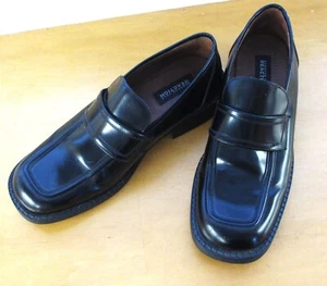 Kenneth Cole REACTION Men's Slip on Loafer Shoes Size 12 Black Leather - Picture 1 of 9