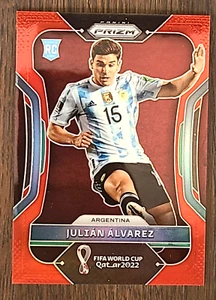 2022 Panini Prizm Fifa W.C. Qatar 2022 Julian Alvarez Red /399 #4 RC ARGENTINA - Picture 1 of 3