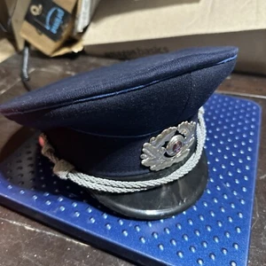 VTG East German Volksmarine Officer Visor Cap Size 56 Navy Hat - Picture 1 of 6